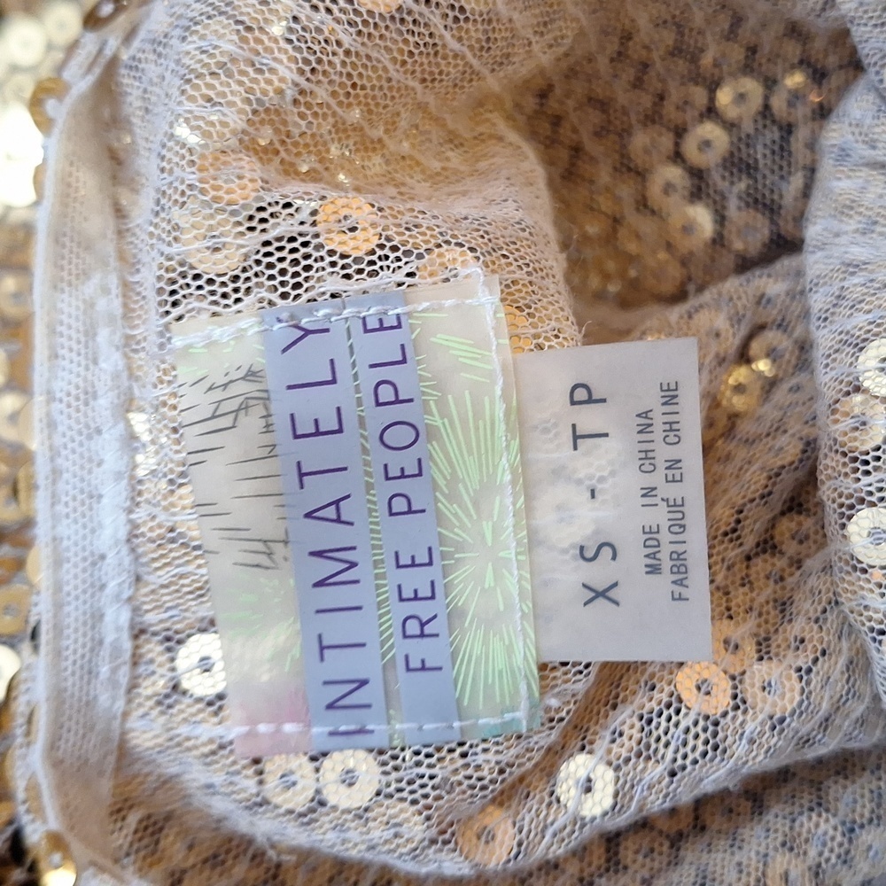 Intimately Free People Gold Sequin Holiday Dress SZ.XS-TP ✨ - Picture 14 of 16